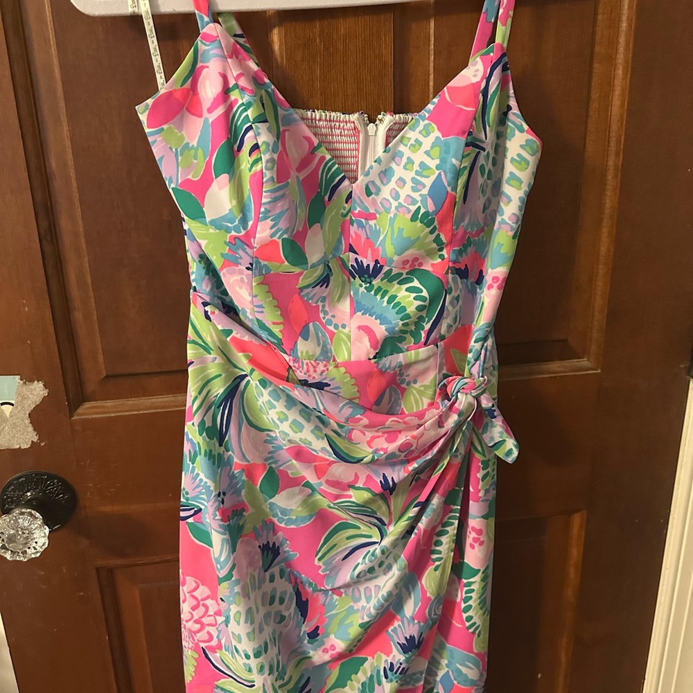 Lilly Pulitzer Pink and Green Floral Dress